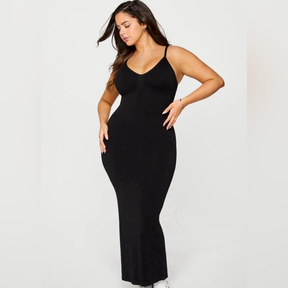NWT Yitty Smooth as Hell Shaping Dress Black Plus Size 3X Shapewear Bodycon Slip